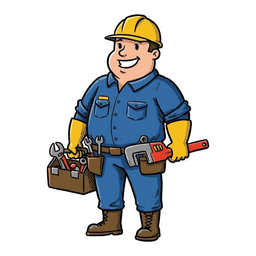 Friendly Cartoon Plumber